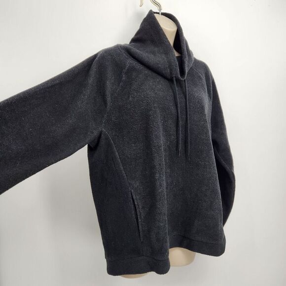 RBX Pullover Sweater Jacket Women's Size Medium Fuzzy Fleece Funnel Neck Pockets - Picture 3 of 12